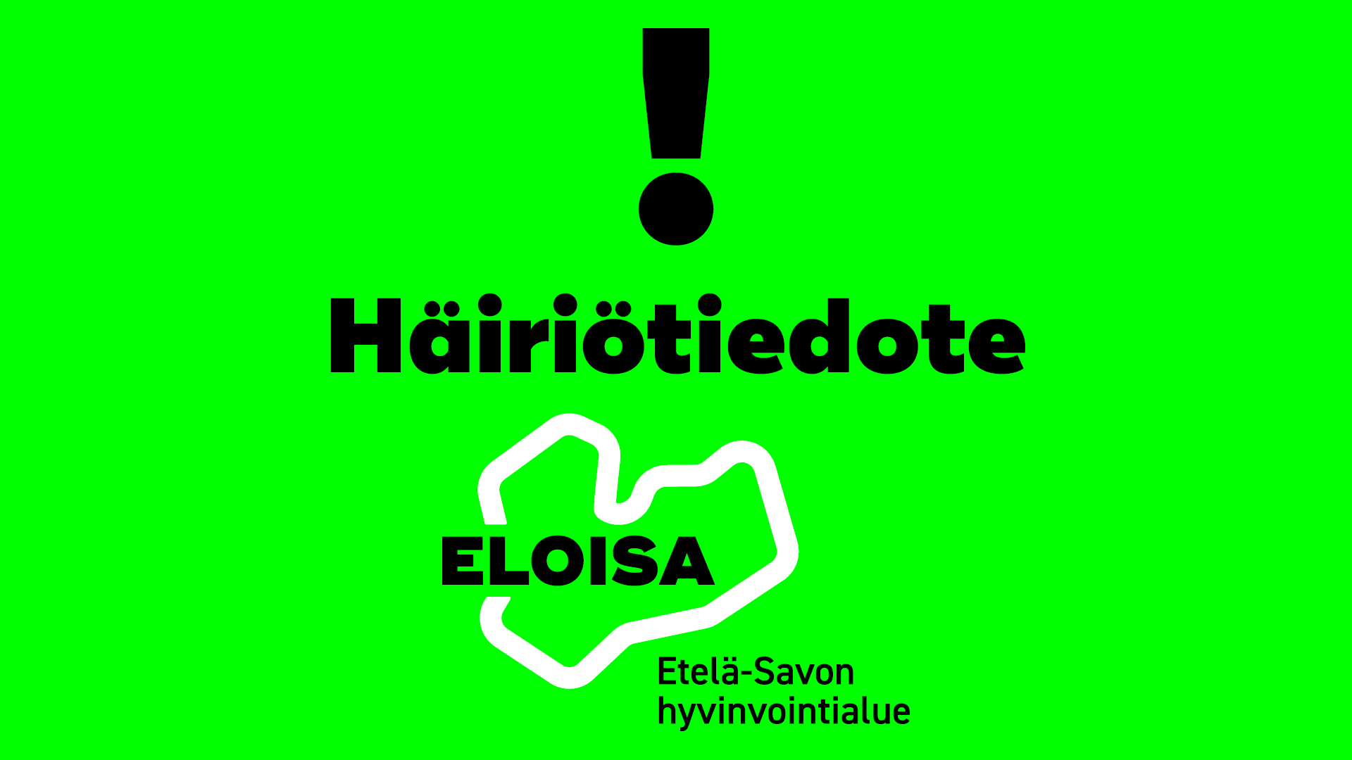 Häiriötiedote kuvituskuva