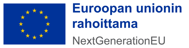 Euroopan Unionin logo, jossa teksti Euroopan unionin rahoittama NextGenerationEU