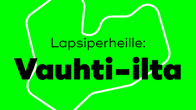 Kuvituskuva, lapsiperheille: vauhti-ilta