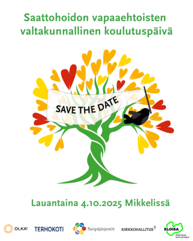 saattohoidon vapaaehtoisten koulutuspäivän mainoskuva