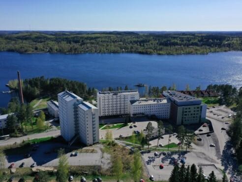 Ilmakuva Savonlinnan sairaalasta.
