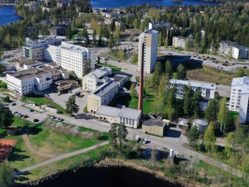 ilmakuva savonlinnan sairaala-alueesta