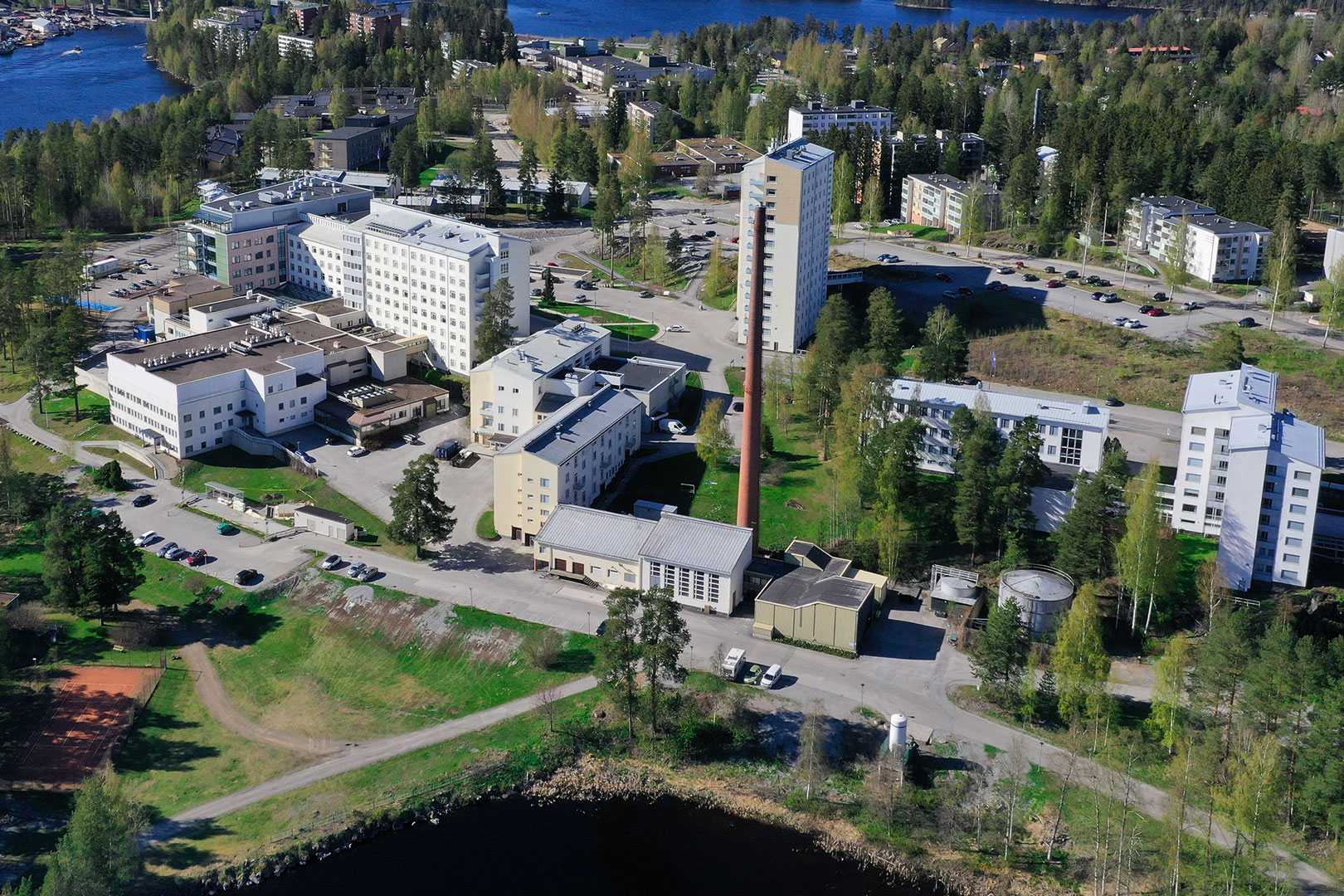 ilmakuva savonlinnan sairaala-alueesta