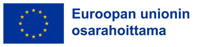 Logo jossa on Euroopan unioinin lippu ja teksti Euroopan unioinin osarahoittama