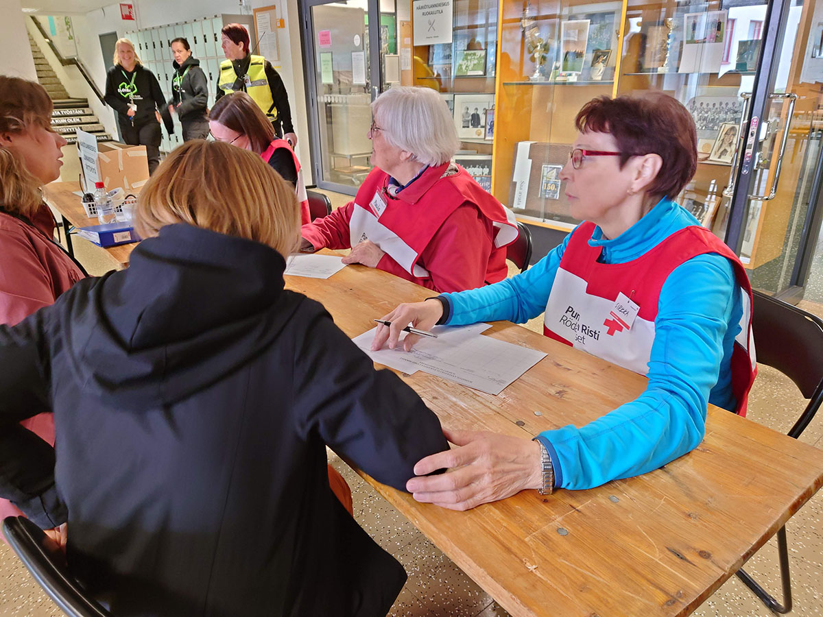 Kuvituskuva häiriötilannekeskuksen vastaanotosta aiemmasta harjoituksesta.